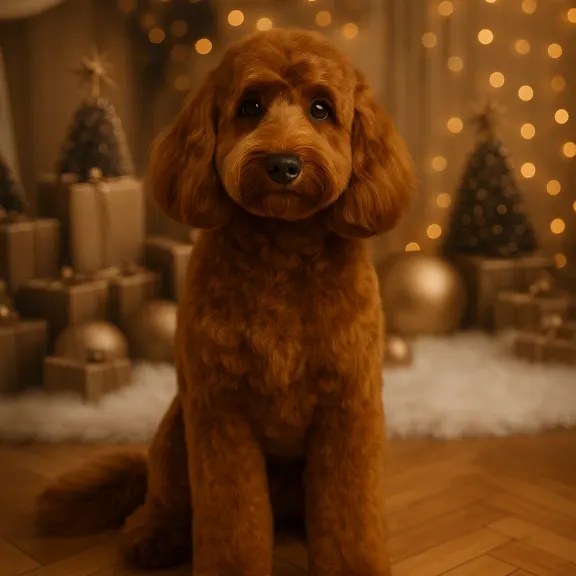 Cockapoo po pielęgnacji w salonie Psiapsiółka