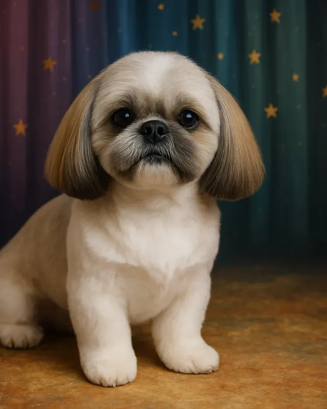 Shih Tzu po strzyżeniu na krótko